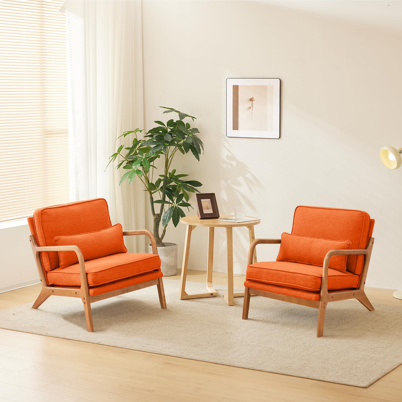その他 Beautiful accent armchair Amazon.com: VINGLI Cozy Living Room Chairs - Linen Burnt Orange