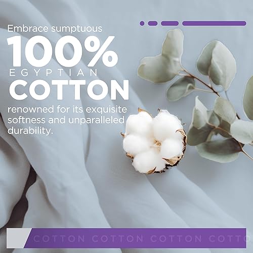 Miniatura 4 de CharlottelyHues Juego de sábanas tamaño Queen de 1000 hilos, súper suave, 100% algodón egipcio, paquete de 4 con bolsillo profundo para colchones de