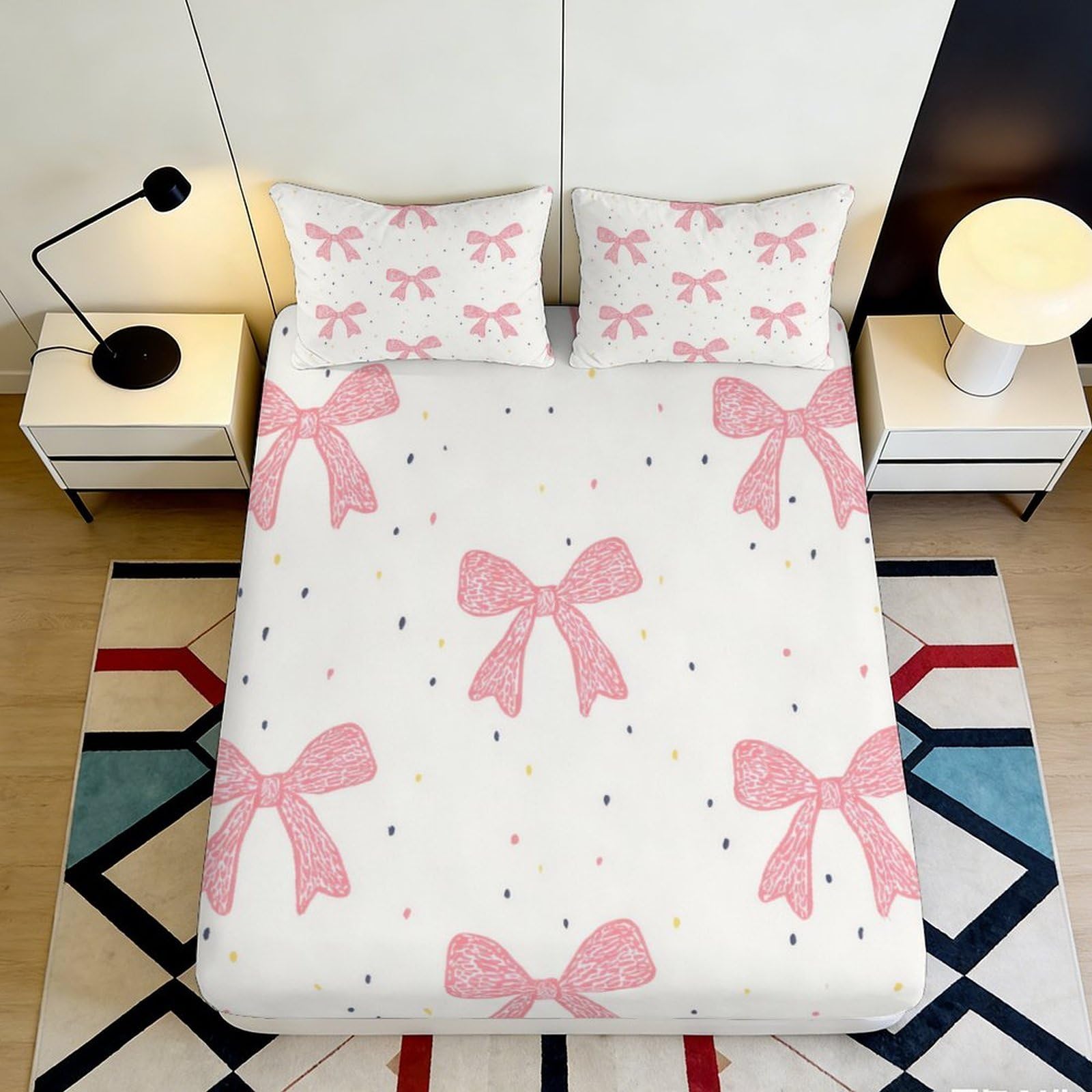 3D Printed Forest Deer Fitted Sheet Microfiber Deep Pocket Non-Slip Bedroom Bedding Forest Deer Mattress Fitted Cover Elastic Hem for Adults 160x200x25cm