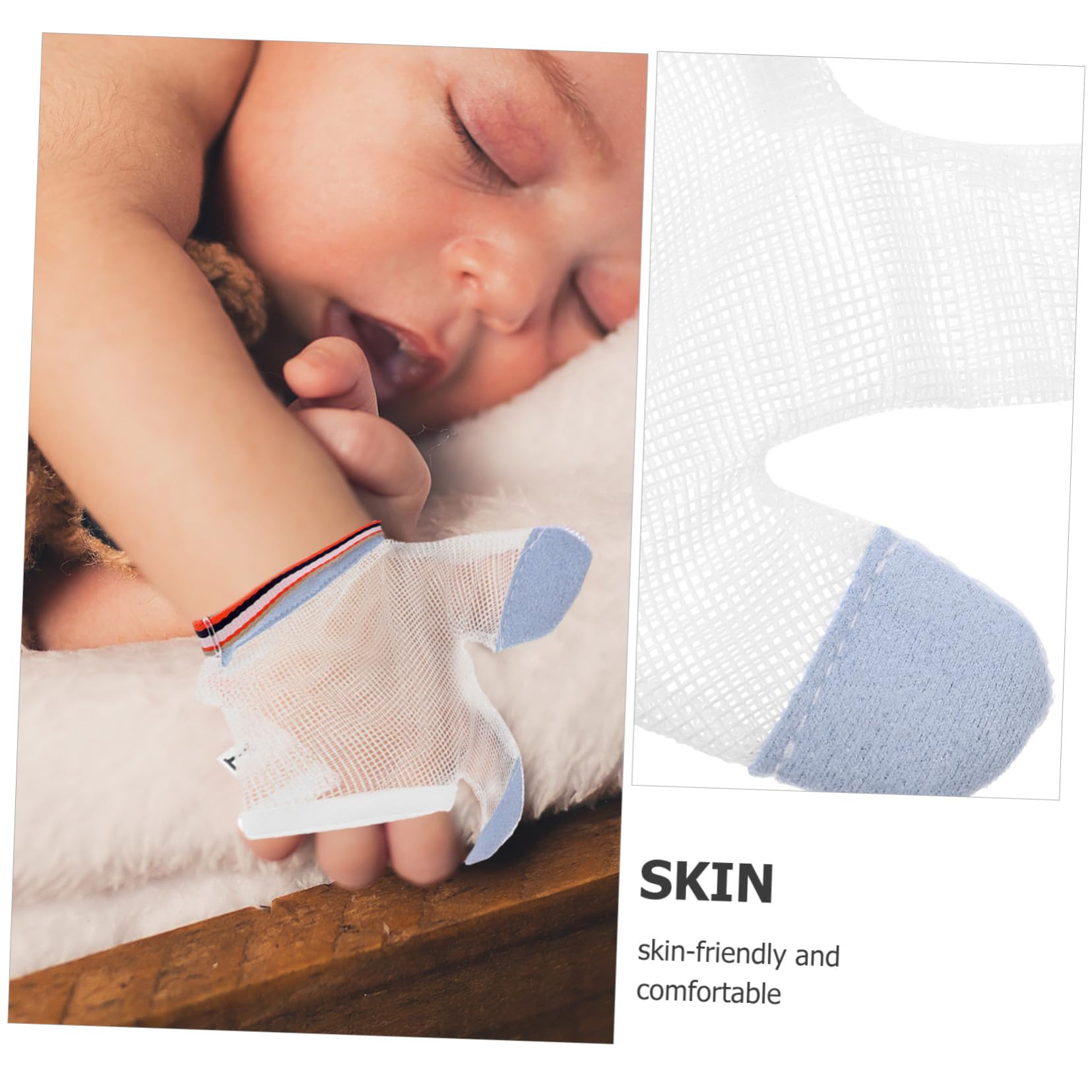 SHOWERORO 10 Pares guantes para morder anillos mitones niños dejar de chuparse el corrector de chuparse los dedos dejar de chupar herramienta parada de chuparse el para niños neto