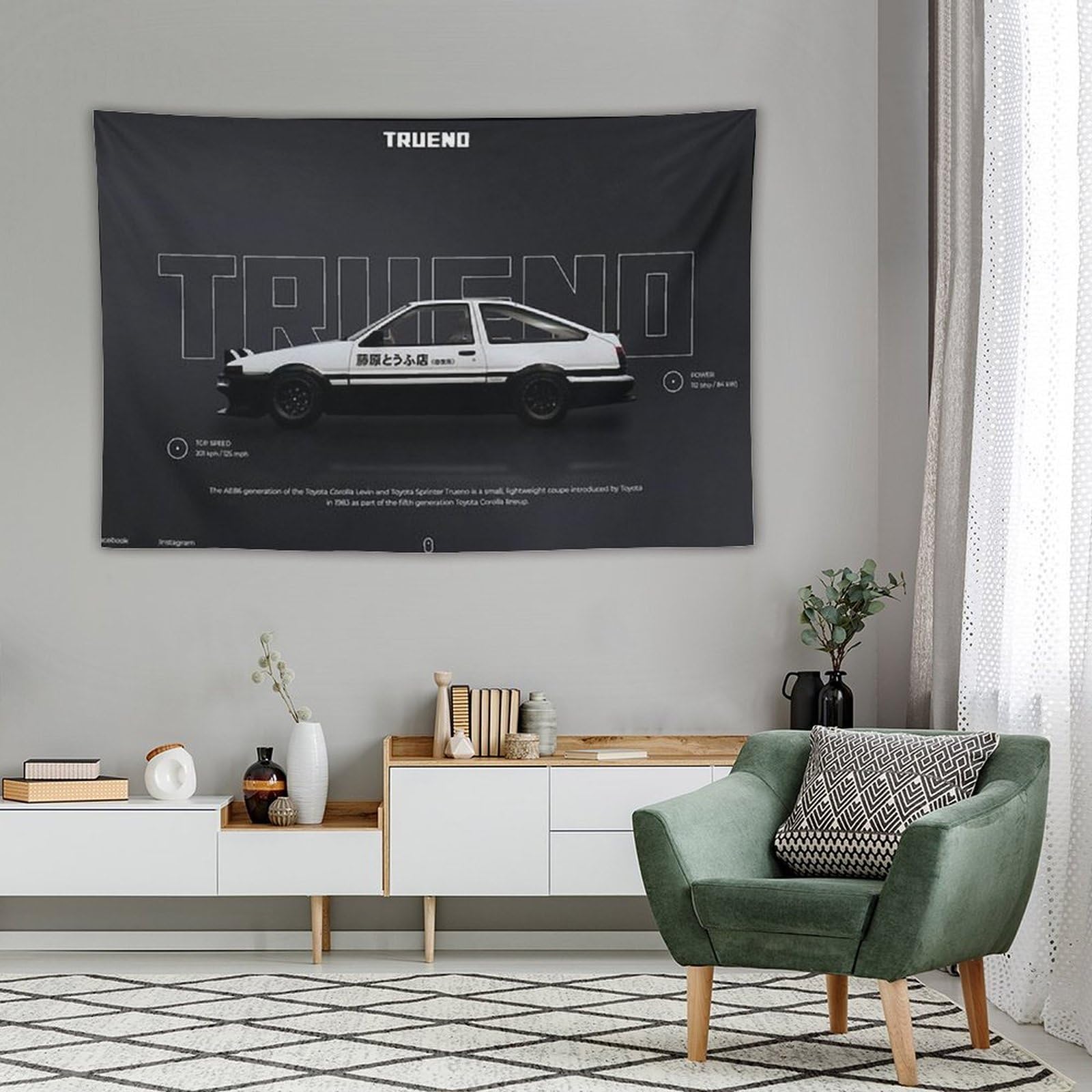 Amazon.co.jp: 頭文字d イニシャルd タペストリー 壁掛け絵 ポスター