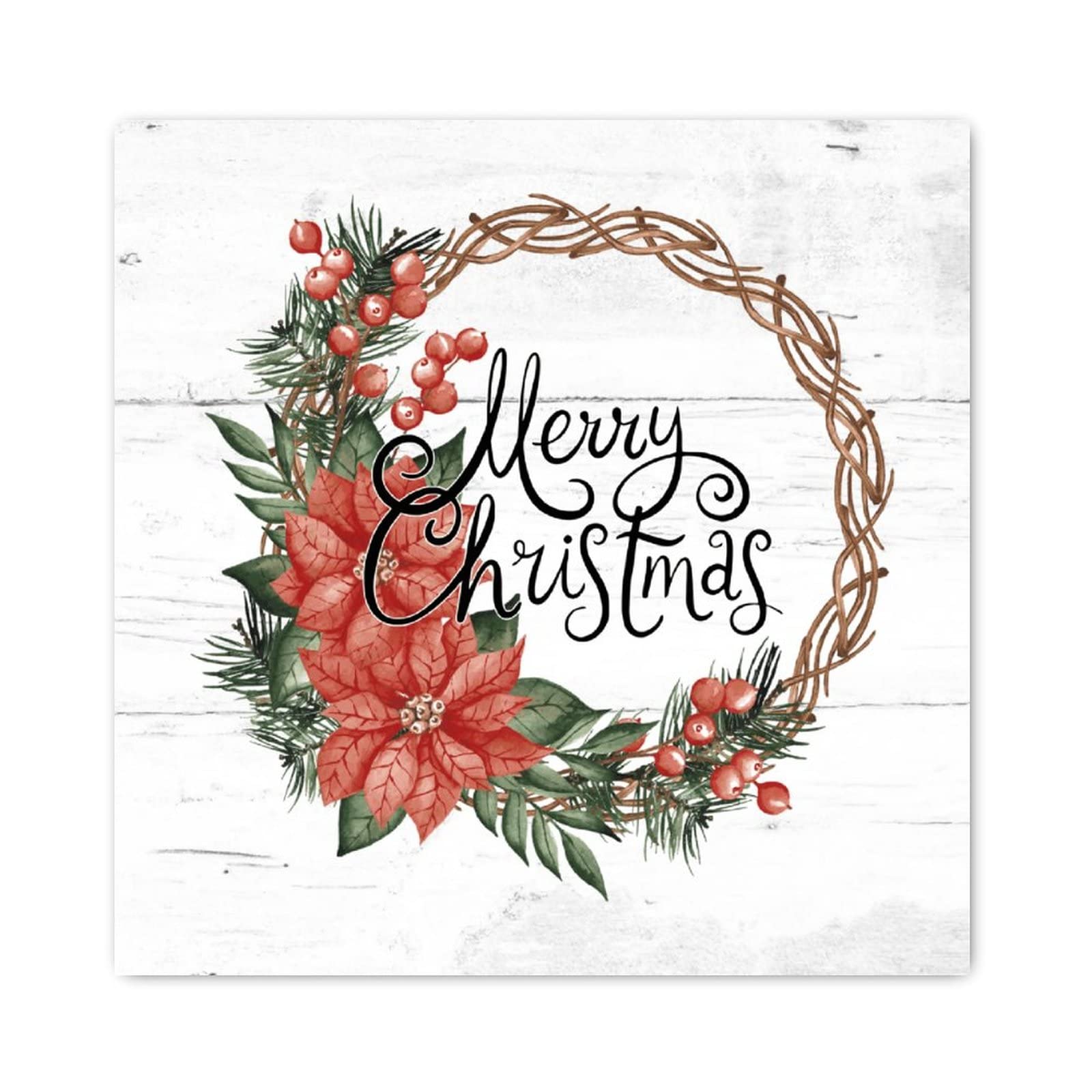Panneau mural en bois de Noël 30cm - Plateau décoratif moderne pour salon