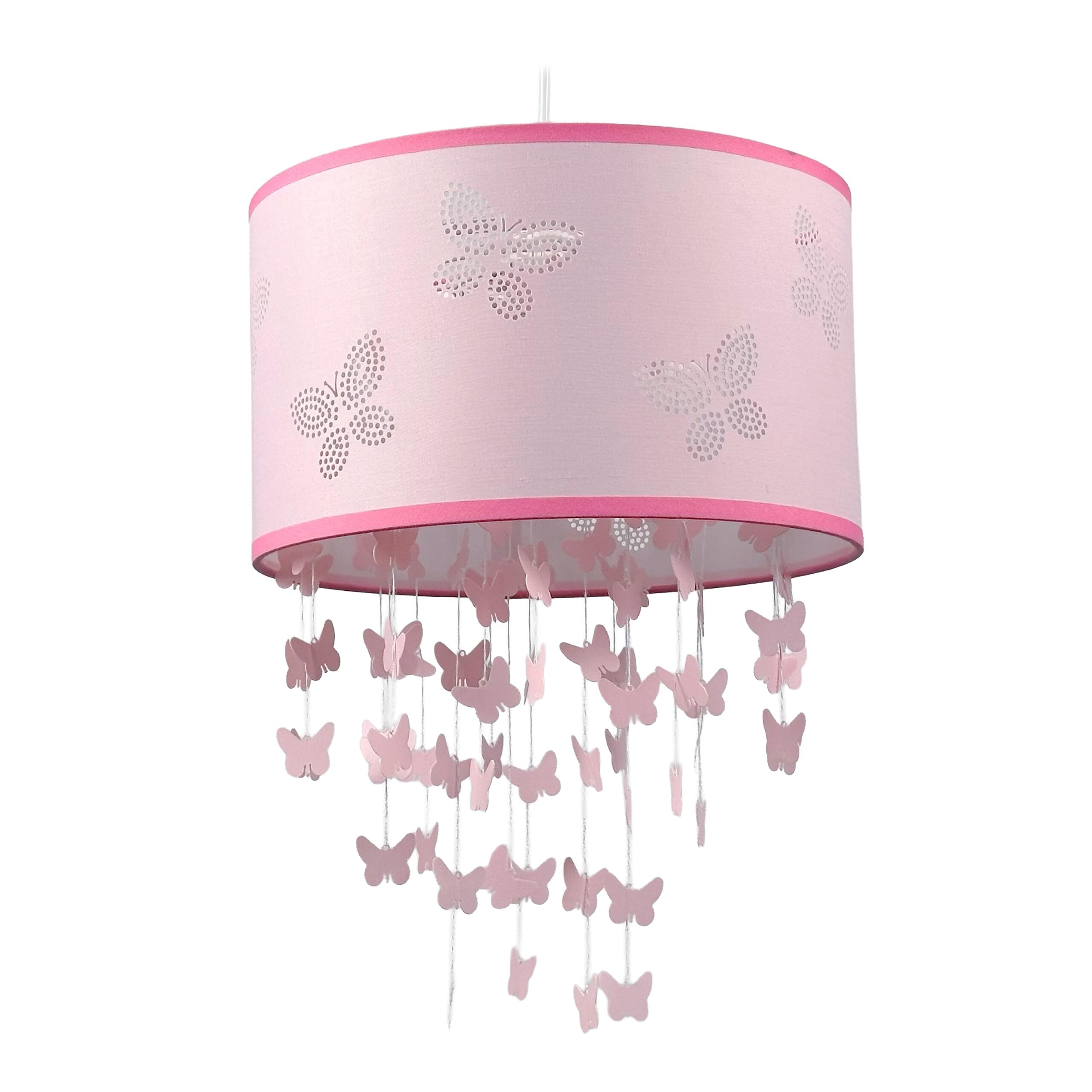 Lampe à suspension enfant Relaxdays rose pour faire danser les papillons