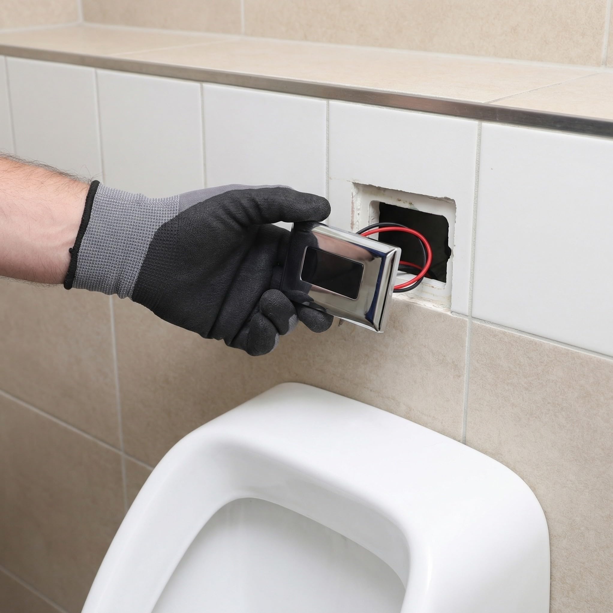 Didiseaon Válvula de Descarga para Urinario, Válvula Solenoide Inteligente Sensor, Abs, Goma y Cobre, para Baño Público y Zonas de Alto Tránsito, bajo Mantenimiento