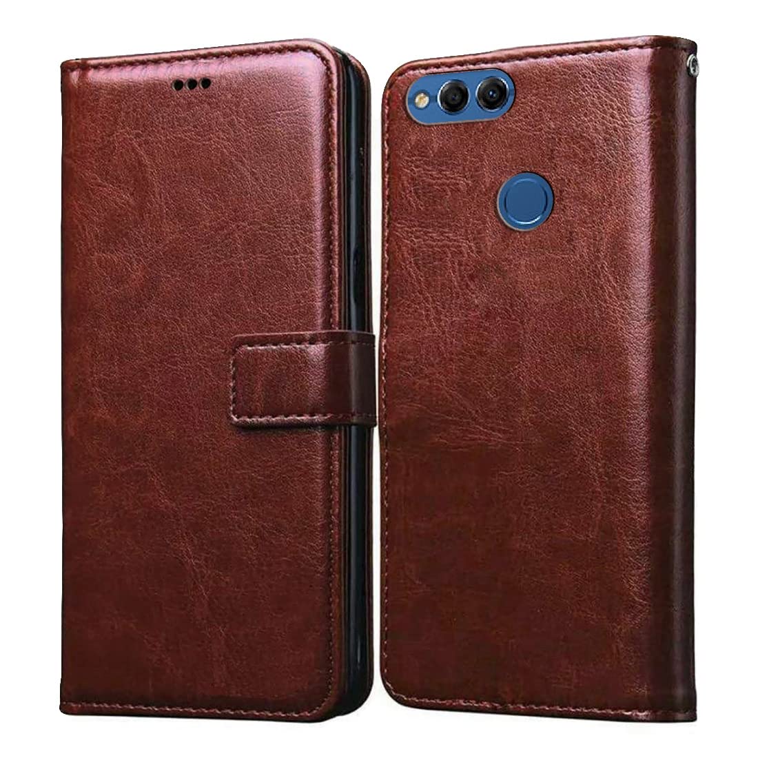 Casotec Flip Cover for Huawei Honor 7X | Premium Leather Finish | Inbuilt Pockets & Stand | Flip Case for Huawei Honor 7X (Brown) (B09QYXC9XM) Amazon Price History, Amazon Price Tracker