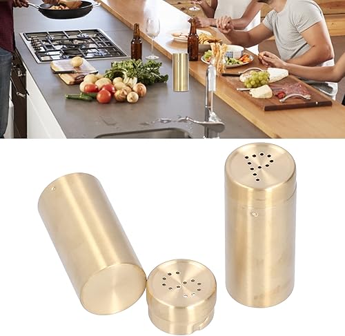 Miniatura 5 de Botella de condimento de sal, 2 macetas de condimentos, coctelera de acero inoxidable, contenedor de cocina, 1.5 x 1.5 x 3.4 pulgadas, 6.8 onzas,
