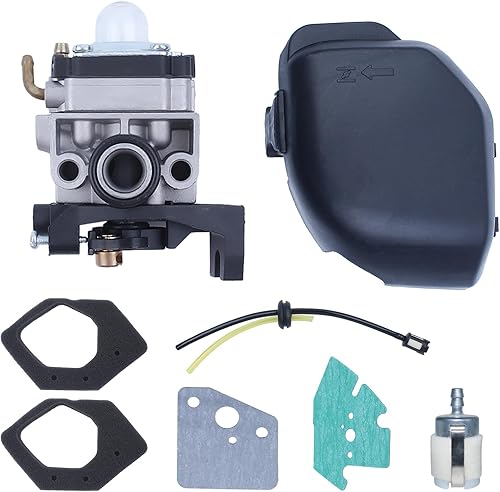 Miniatura 9 de Adefol Kit de 8 piezas de cubierta de filtro de aire para carburador de motor, kit de 8 piezas para cortacésped Honda GX25 GX25NT HHT25S con línea