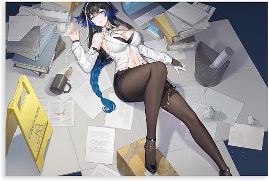 AI Japanese Anime, Sexy Girls, Cute Girls10 Canvas Poster Wall Art Decor Print Picture Paintings for Living Room Bedroom Decoration Unframe 12x18inch30x45cm