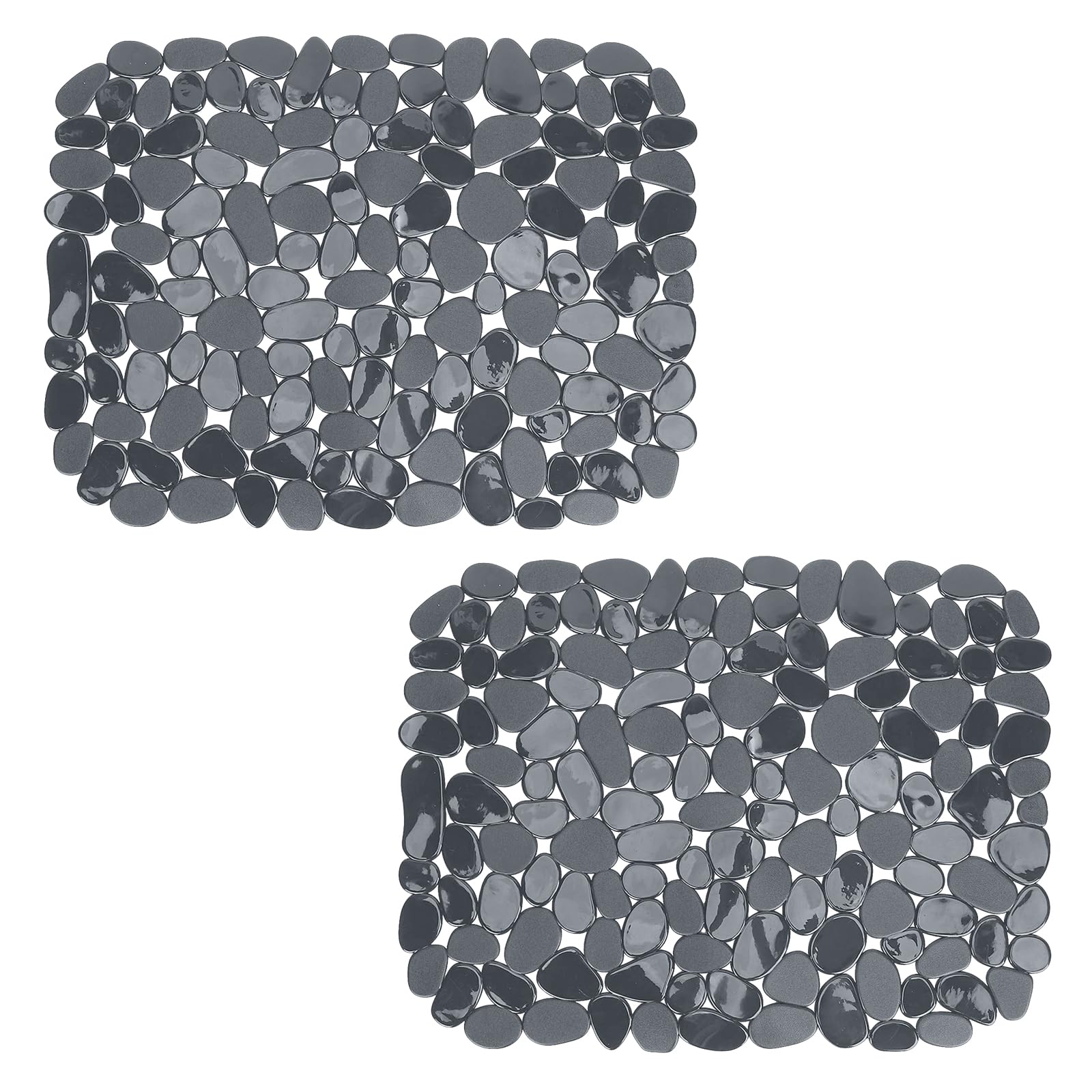 2 Pack Kitchen Sink Protector Mat, 30 x 40 cm (Dark Grey)