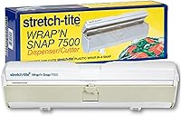 Stretch-Tite Wrap'n Snap 7500 Dispenser Cutter - Easy Refill, Tangle-Free Plastic Wrap Holder for Kitchen Storage