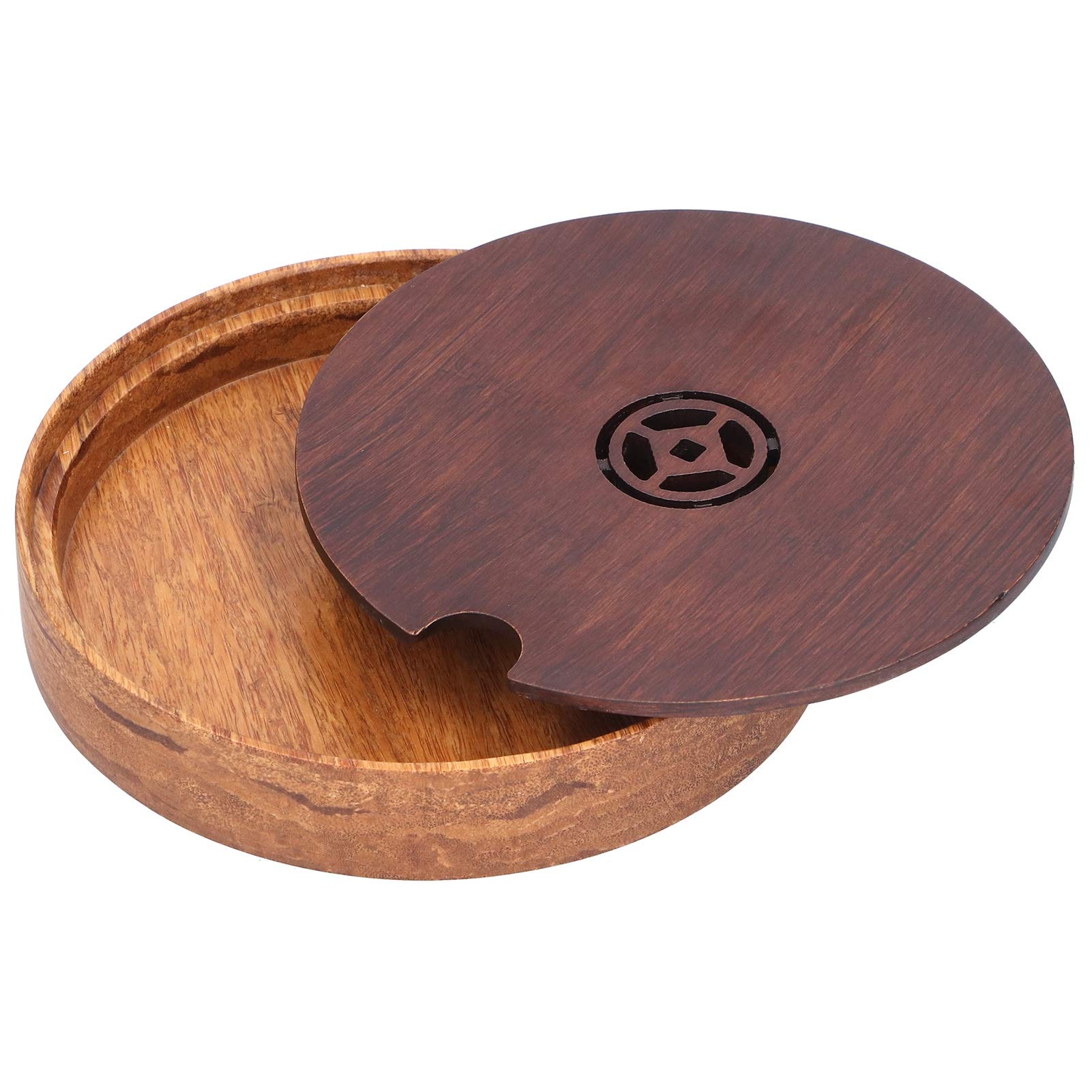 Plateau ? Th¨¦ de Cuisine,Plateau de Service en Bambou Respectueux de L'Environnement,Tapis de Th¨¦i¨¨re Rond Simple Polyvalent pour Bol Plac¨¦,Th¨¦i¨¨re,Tasse,Fond Antid¨¦rapant
