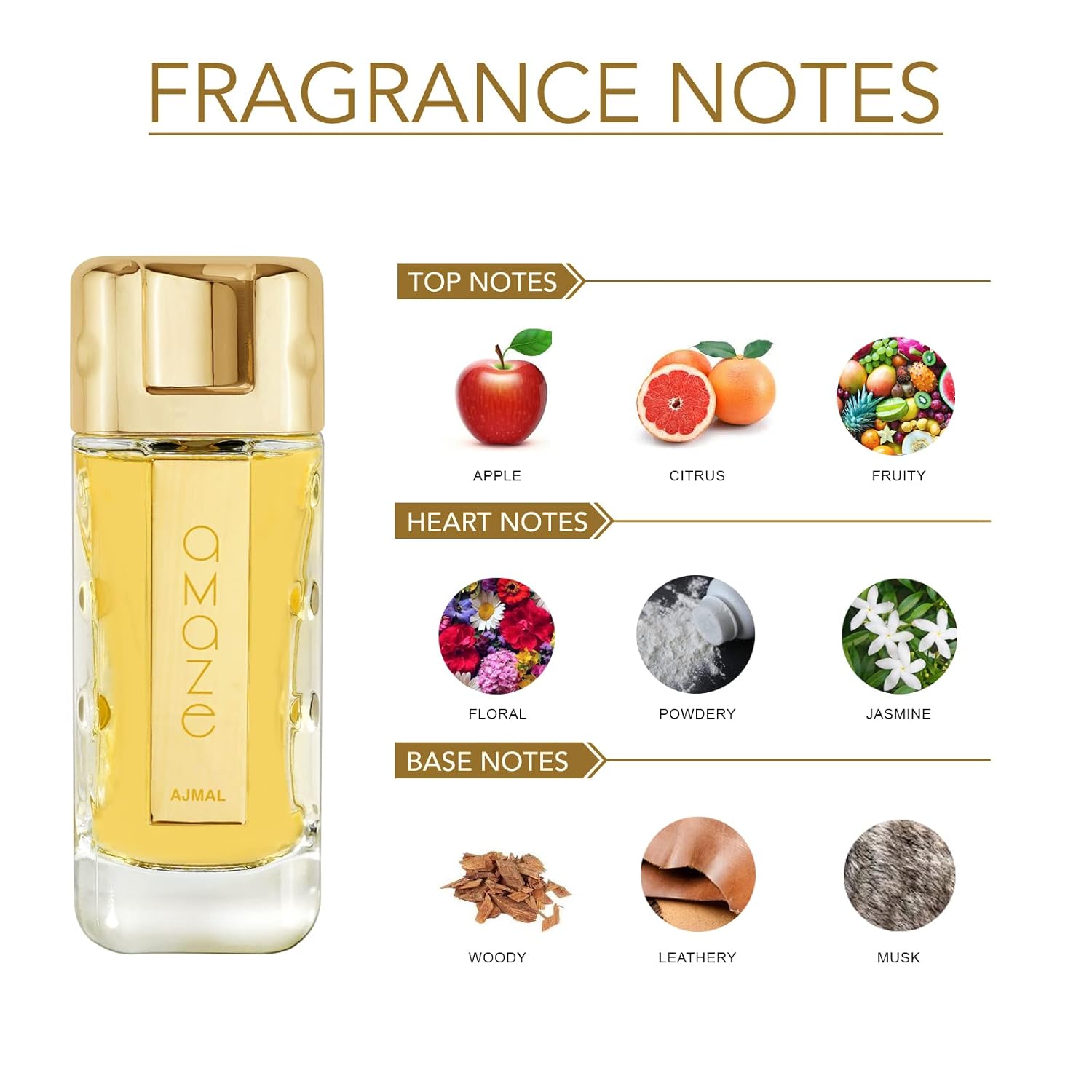 Ajmal Amaze Eau de Parfum 2.5 fl oz (75 ml) for Women | Long-Lasting Woody-Leathery Oriental Perfume | Luxury Fragrance Crafted in Dubai - Image 3