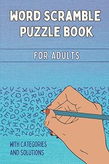 Word Scramble Puzzle Book for Adults: Large Print 500 Fun and Challenging Words with Different Themes