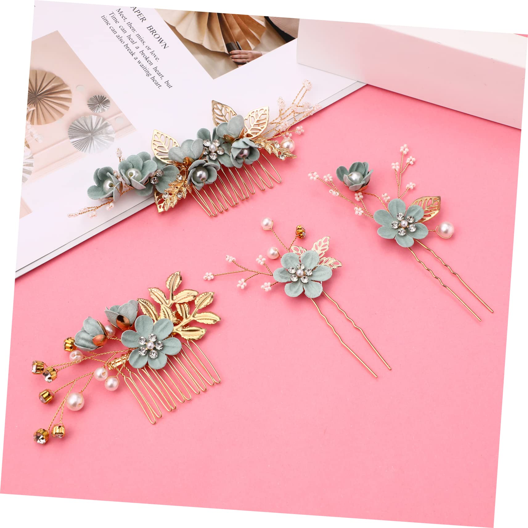 6sätze Retro Haarschmuck Mit Blumen-haarspangen Und Haarnadeln Teiliges Mit Perlen Und Blättern Haaraccessoires Für Hochzeiten Und Besondere Anlässe
