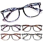 CCVOO +1.0 Mix & Match Reading Glasses for Women - Lightweight, Comfortable Fit, Clear Vision - Blue Light Blocking