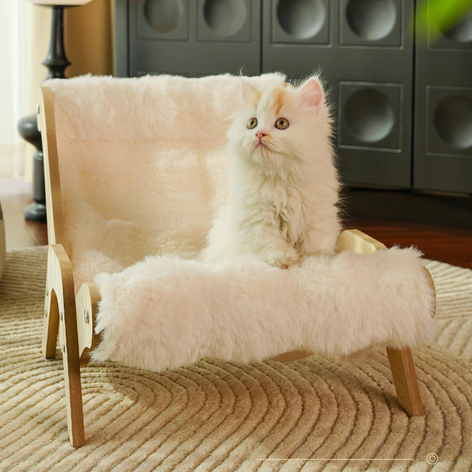 Sofá de interior peludo para gatos,Sofá cama para gatos borrosos Camas | Cama para gatos de interior, sofás para gatos, sofá cama suave y relajante para mascotas, sofá