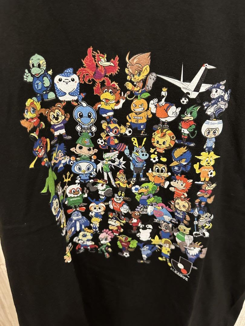 Amazon.co.jp: Jリーグマスコット Tシャツ（マスコット柄）Black  