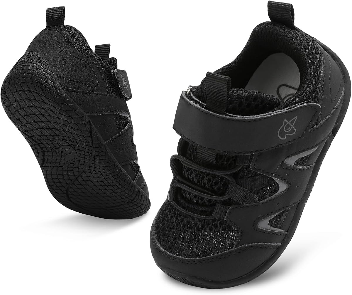 LeIsfIt Zapatos de bebé para niños y niñas, primeros zapatos para caminar, antideslizantes, transpirables, zapatillas de deporte para niños