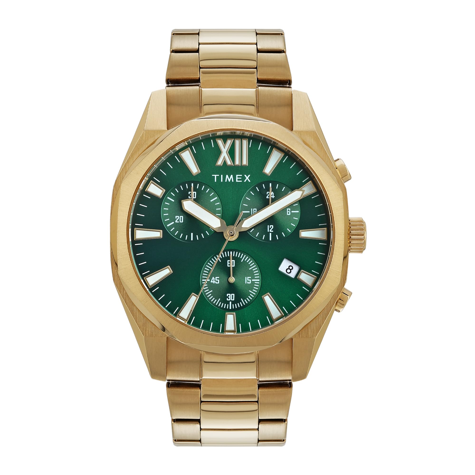 timex Analog Watch for Men Available in Multicolor Dial & Gold Stainless Steel Bracelet Band - Water Resistant Wrist Watches-picture-5