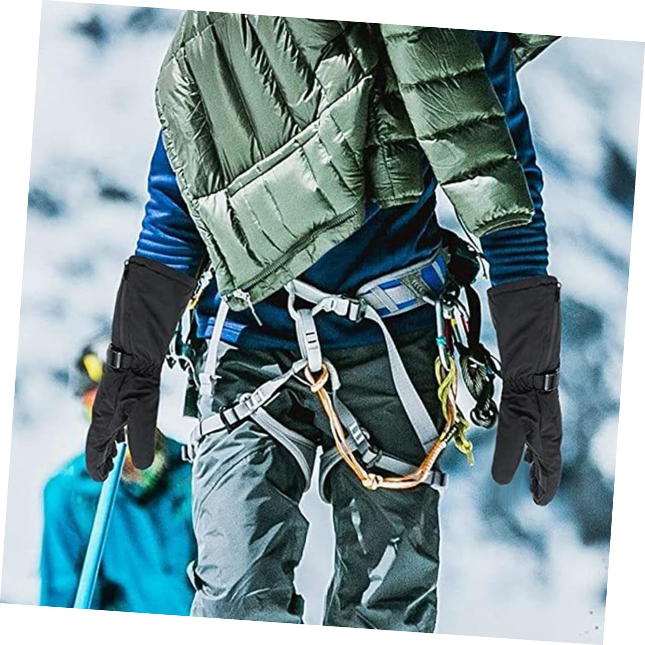 Guantes De Esquí Eléctricos Térmicos para Hombre Resistentes Al Viento Impermeables para Esquí Invierno Cálidos y Recargables para Exteriores