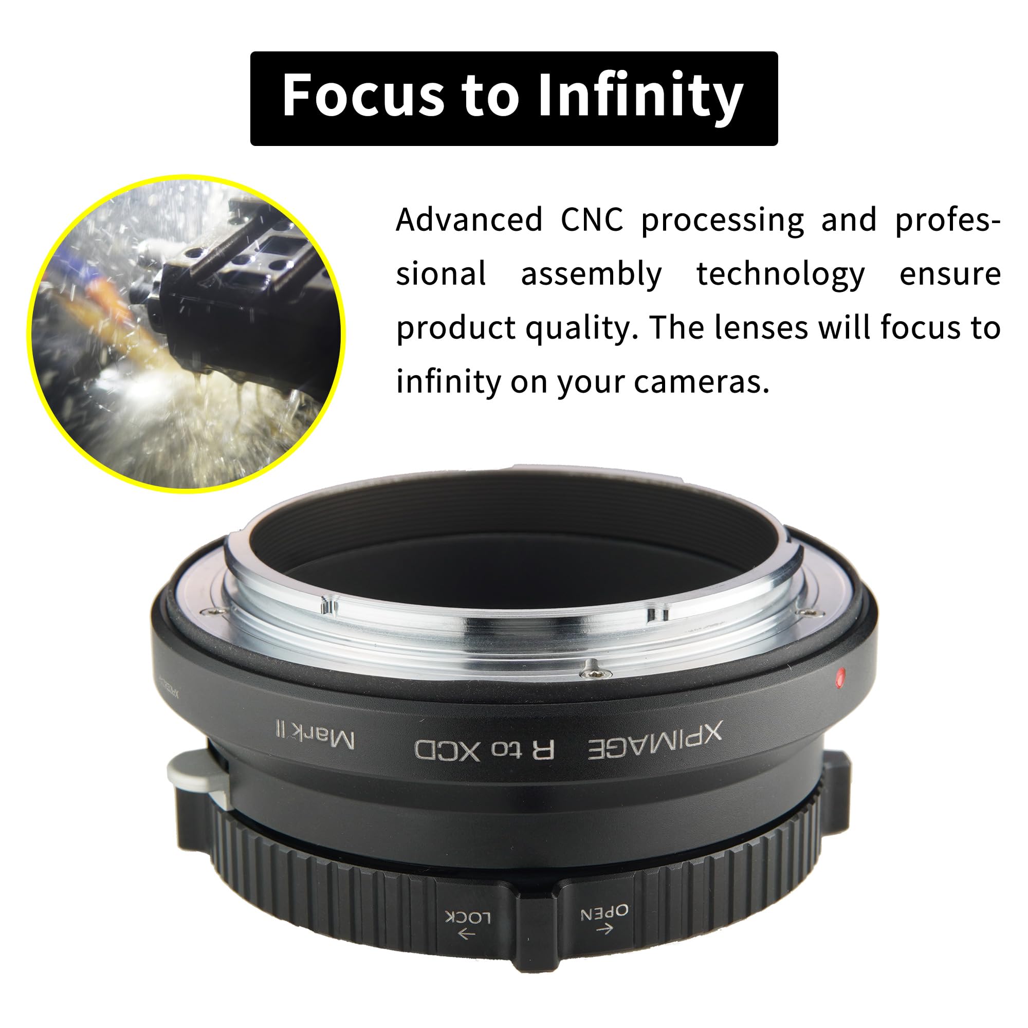 Anello adattatore per montaggio obiettivo compatibile con obiettivo Leica R per fotocamera Hasselblad X System XCD X1D X2D