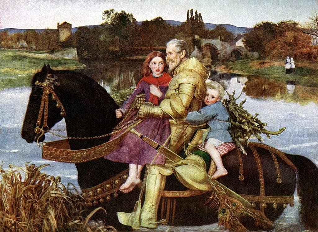 Affiche Sir Isumbras de John Everett Millais impression d'art en grand format 60x90cm
