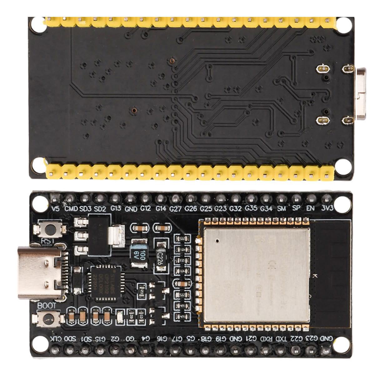 Diymore 3PCS ESP32 USB C pour ESP32 NodeMcu Carte de développement 2.4 GHz WLAN WiFi Bluetooth CP2102