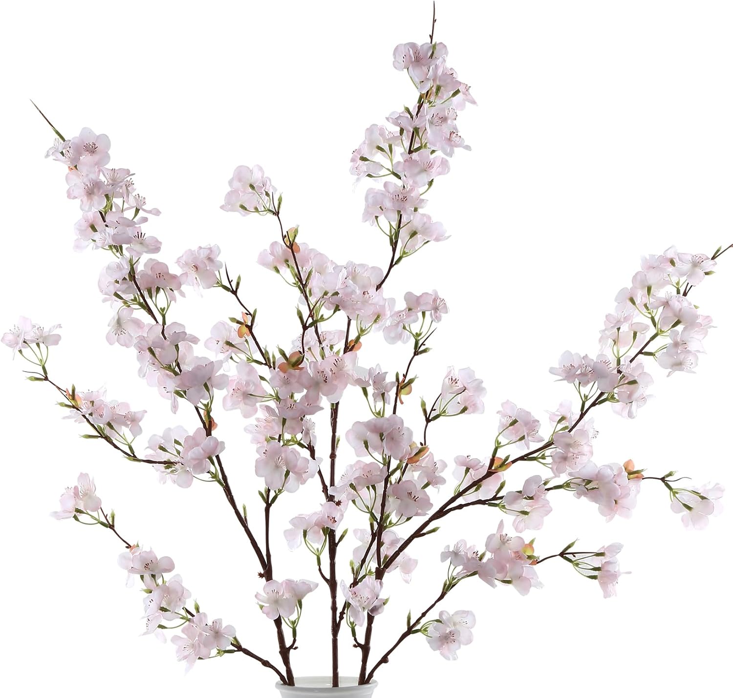 4pcs Silk Cherry Blossom Branches Artificial Flowers for Spring Tall Vase Decoration,40" Long Stem Fake Sakura Flowers for Home Wedding Party Bedroom Table Centerpiece Arrangement Decor(Pink) - Image 2