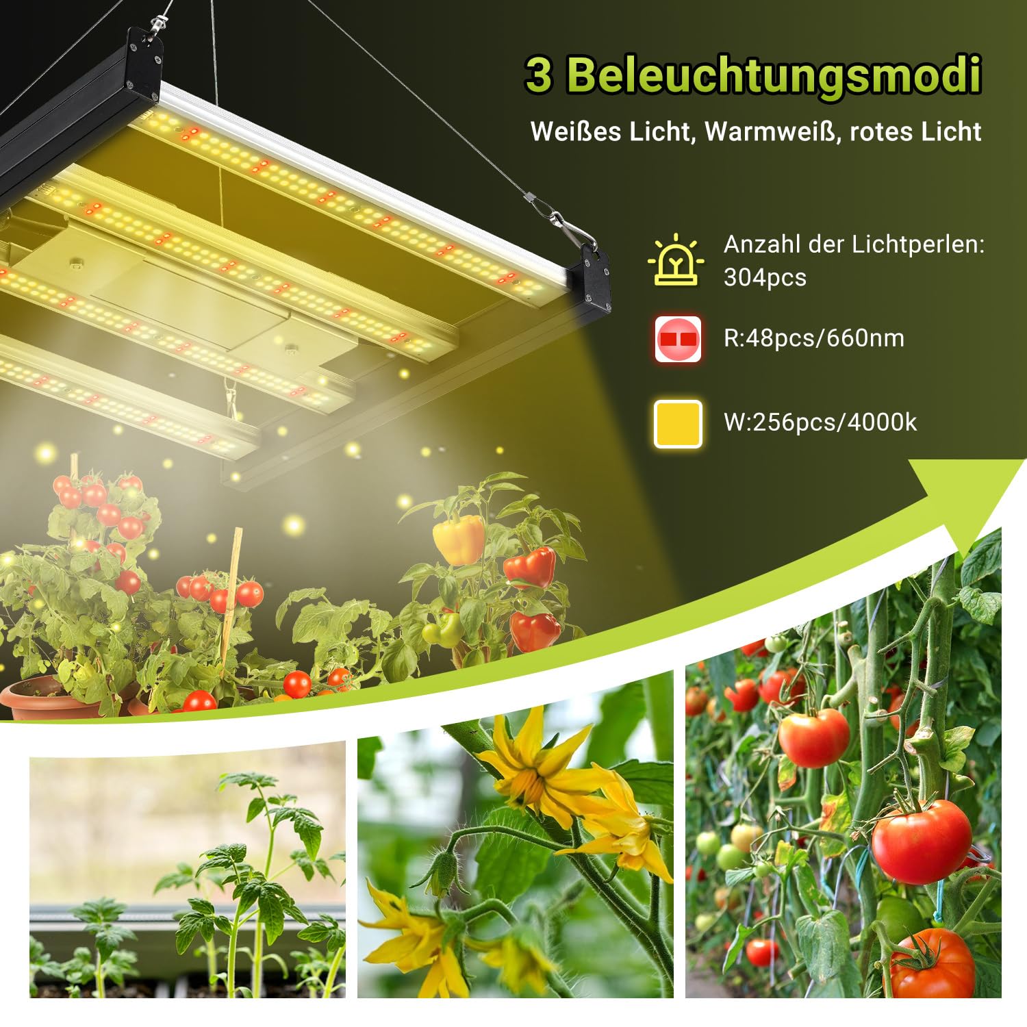 Lámpara LED para plantas, 150 W, luz de crecimiento de espectro completo, regulable, lámpara de crecimiento para verduras, flores, plantas de interior, hidroponía, tienda de cultivo, 4
