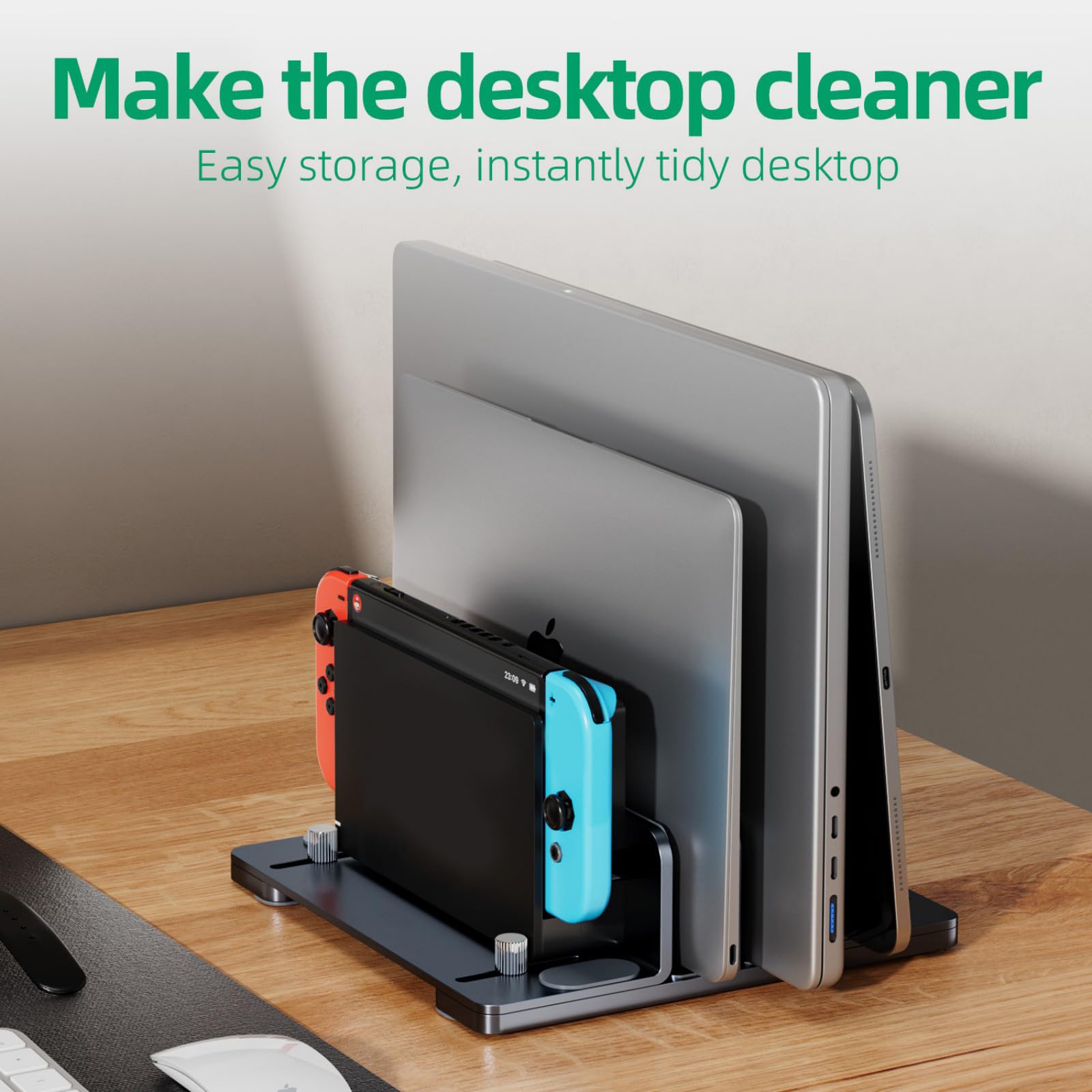 Supporto regolabile per laptop – Supporto verticale ergonomico per raffreddamento e dissipazione del calore ottimali per laptop e tablet