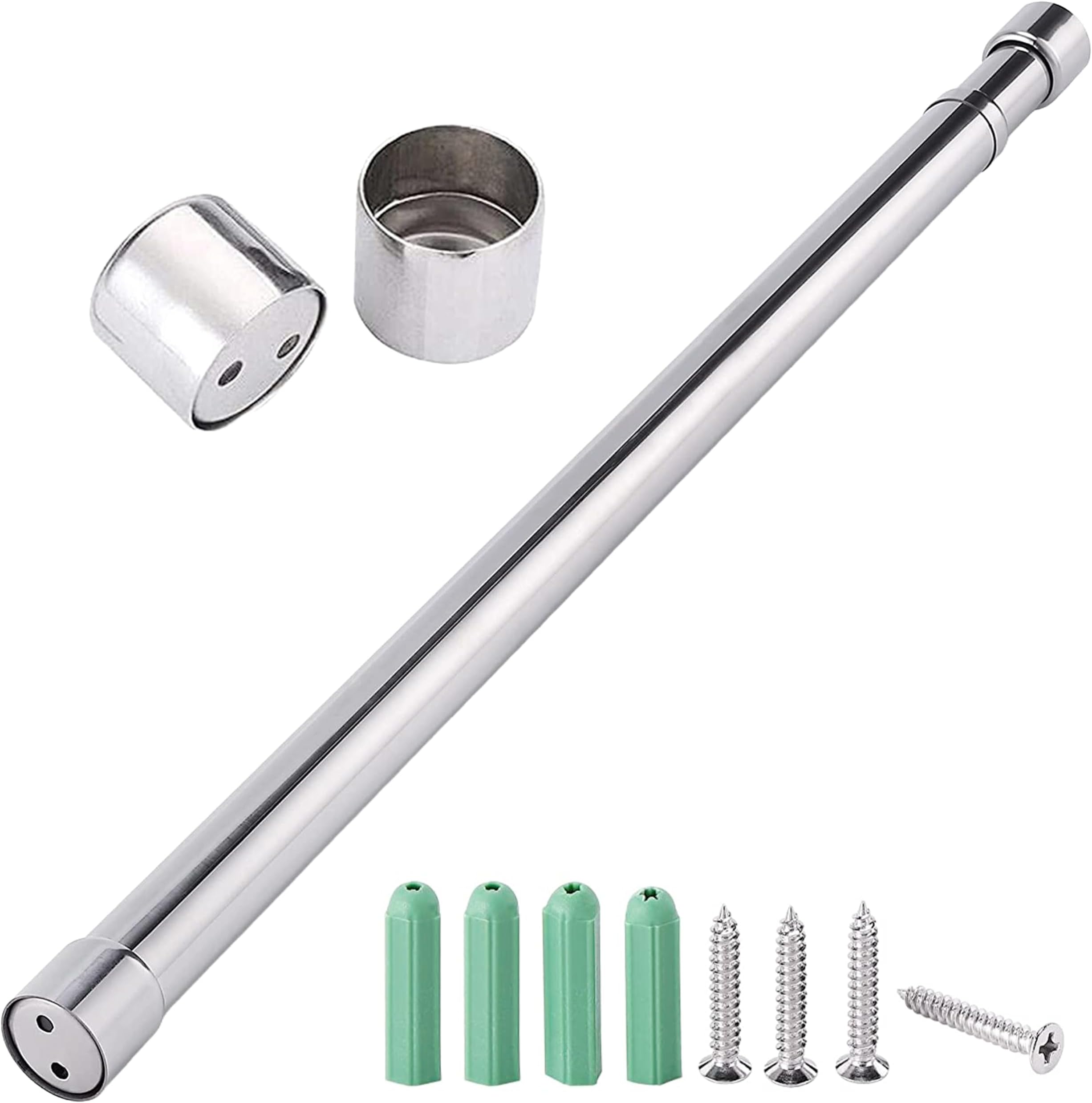 Extendable Clothes Rail - Hanging Rails for Wardrobe, Shower, Kitchen, Windows - Heavy-Duty Stainless Steel - 56 cm to 100 cm Extendable Pole - Wall Mounted Clothes Rail by Sonnet Designs