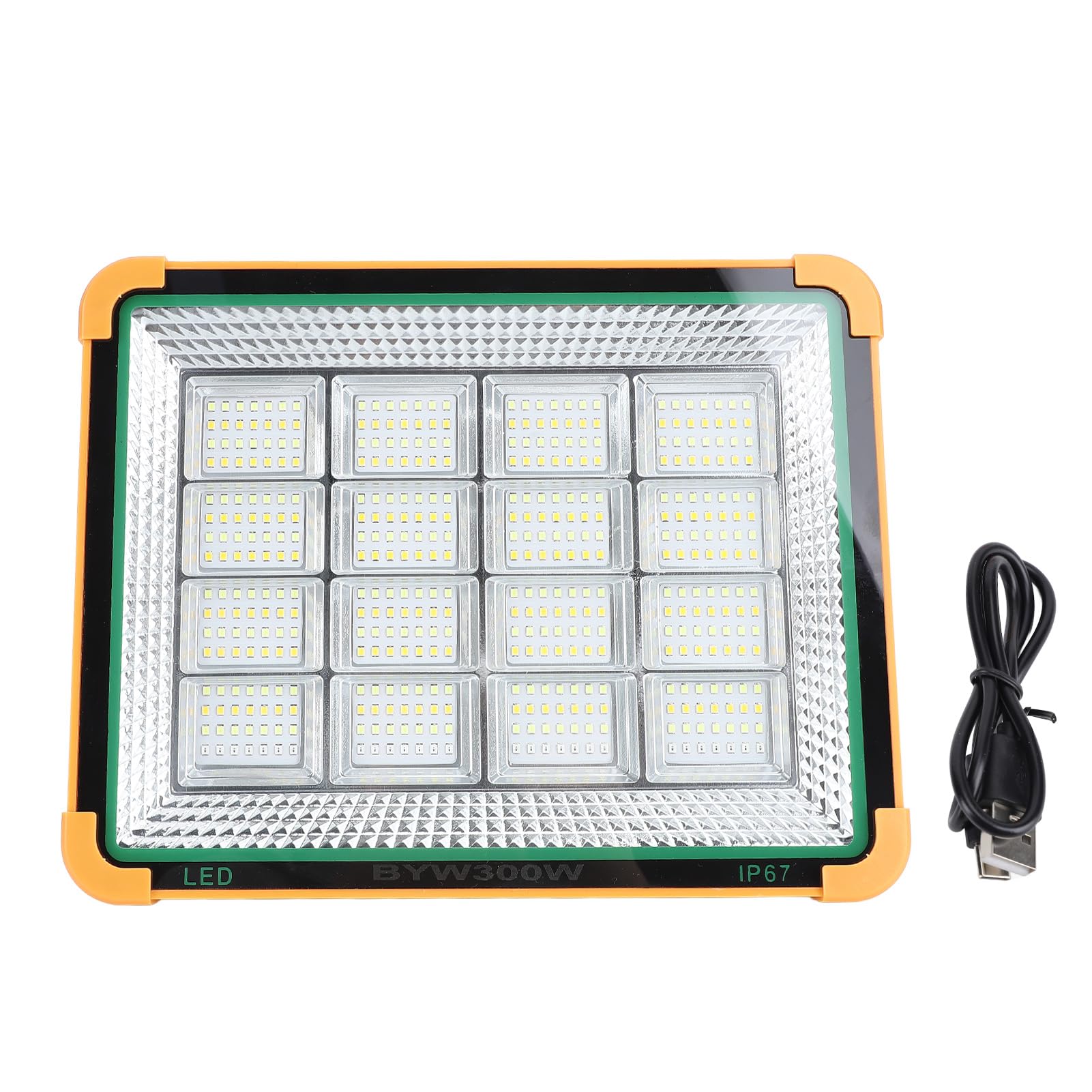 LED EMERGENCIA DE EMERGENCIA COMENTACIÓN DE 300W 25000LM 10000MAH Batería 448 Cuentas 4 Modos USB Recargable IP65 con Luz Solar Trabajo Solar