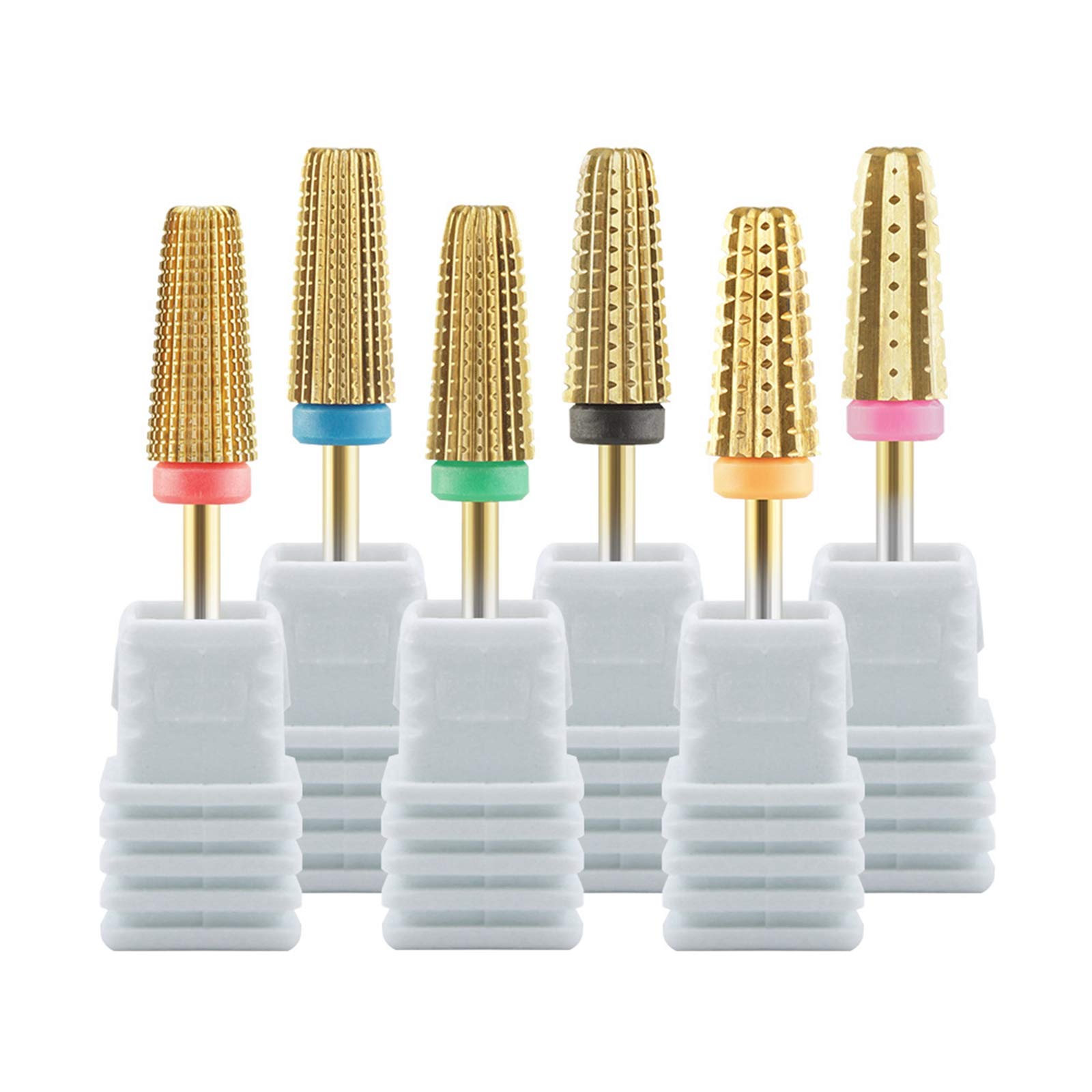 Nagelbohrer-Set, professionelle Bohrer for Nägel, 5-in-1-Fräser, konisches Nagelbohrer-Set for sauberes Gel-Nagelfeile-Zubehör(R715brs M)