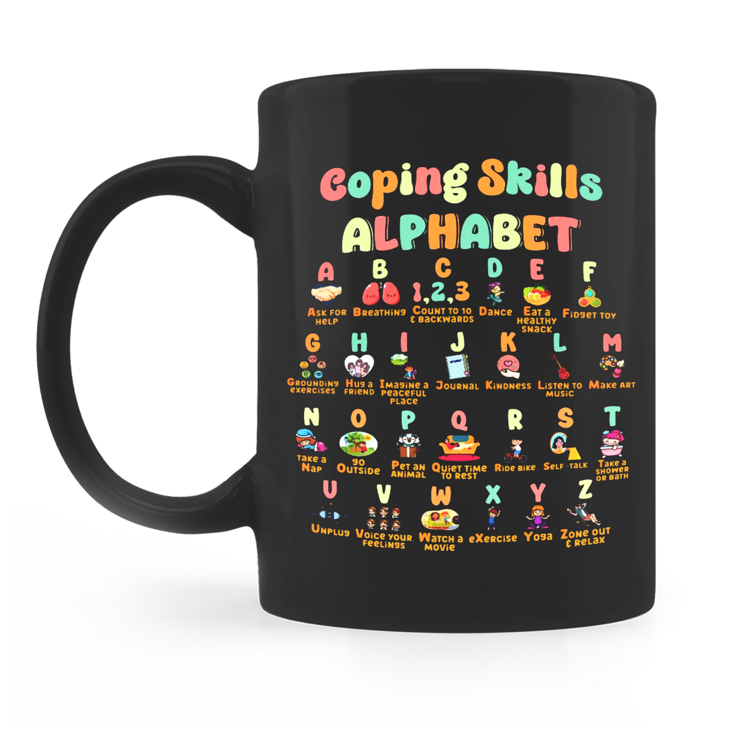 BESERH Initial Coffee Mug, Monogrammed Coffee Mug, Alphabet Tea Mugs, Coping Skills Gift for Friends Coworkers or Family Members, Unique Gifts, Cups for Office and Home