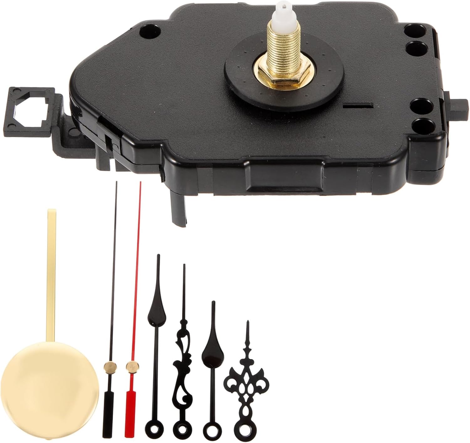 Generic 5sets Clock Mechanism Replacement Parts Kit Pendulum Wall Clock Movement Shaft and Hands for Easy Repair and