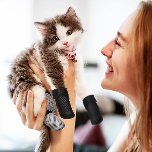 Miniatura 4 de 1 juego de gorras de uñas para gatos, calcetines de rasgado para gatos, gorras para garras de gato, calcetines de rasgado