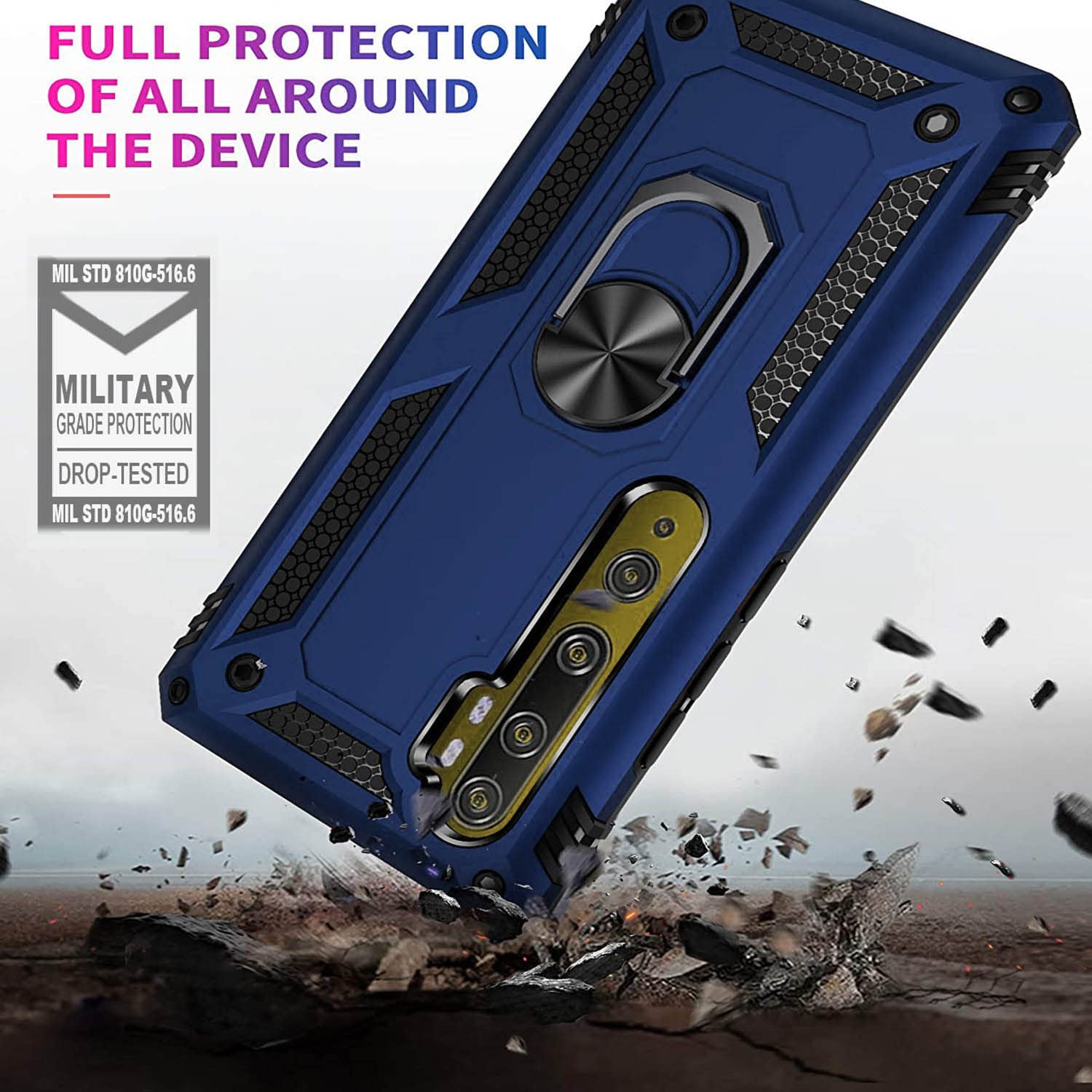Fetrim Case for Xiaomi MI 11, Cover PC TPU Case Shell Rotating Ring