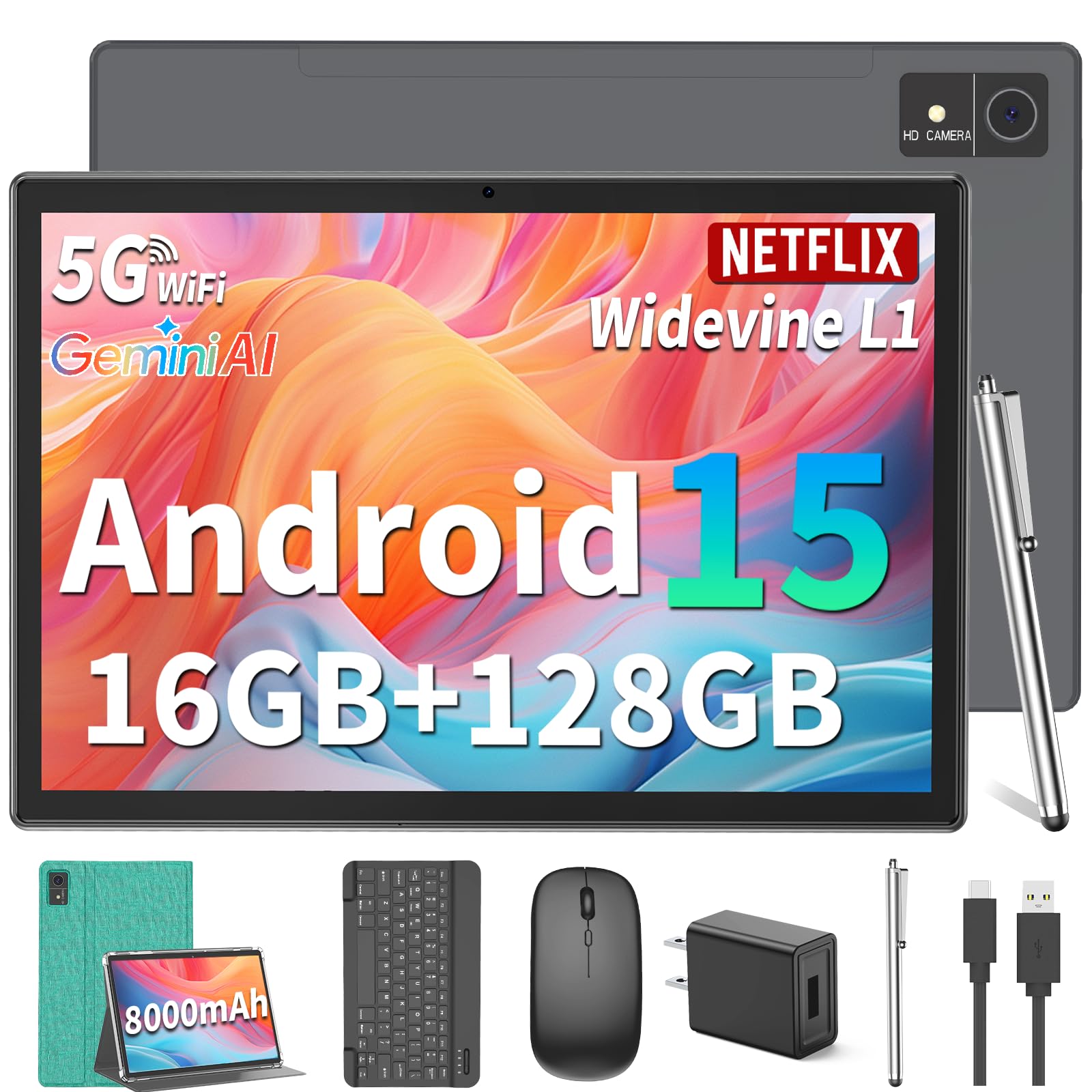 Amazon.com : Suicoey Android 15 Tablet with Keyboard - 10 inch