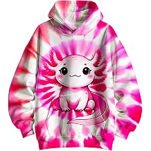 Kids Tie Dye Hoodie Sweatshirt Hooded Kangaroo Pocket Pullover Hoodies for Boys Girls