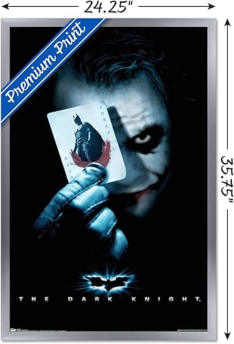 Miniatura 51 de Trends International Póster de pared de la película de DC Comics, The Dark Knight, The Joker with Batman, 22.375 x 34 pulgadas, versión enmarcada