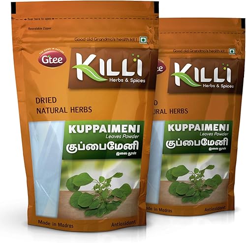 KILLI Kuppaimeni | Indian Acalypha | Hojas de ortiga india en polvo, 3.53 oz (paquete de 2)