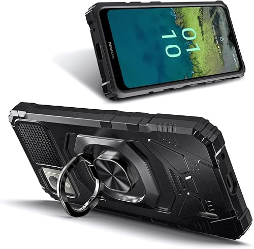 Miniatura 8 de NZND Funda para Nokia C110 con protector de pantalla de vidrio templado (cobertura máxima), protección de cuerpo completo grado militar, funda