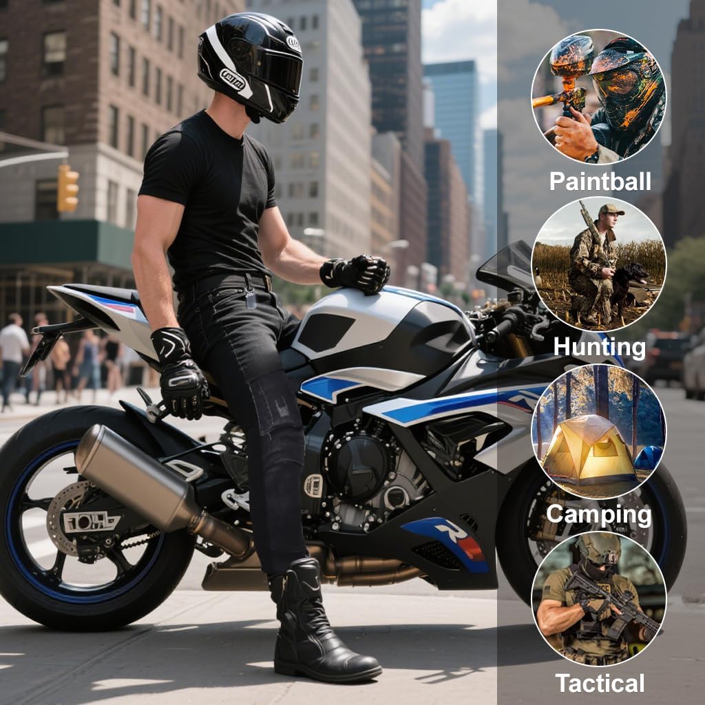 Motorcycle Pants Mens, Made of high-Strength wear-Resistant Fabric - Motorcycle Riding Pants are Also Work Pants with Armor