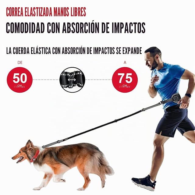Foto 2 de 7 de Correa Perro Cintura, Correa Perro Manos Libres, Correa para Correr con Perros, Correa Antitirones Perro