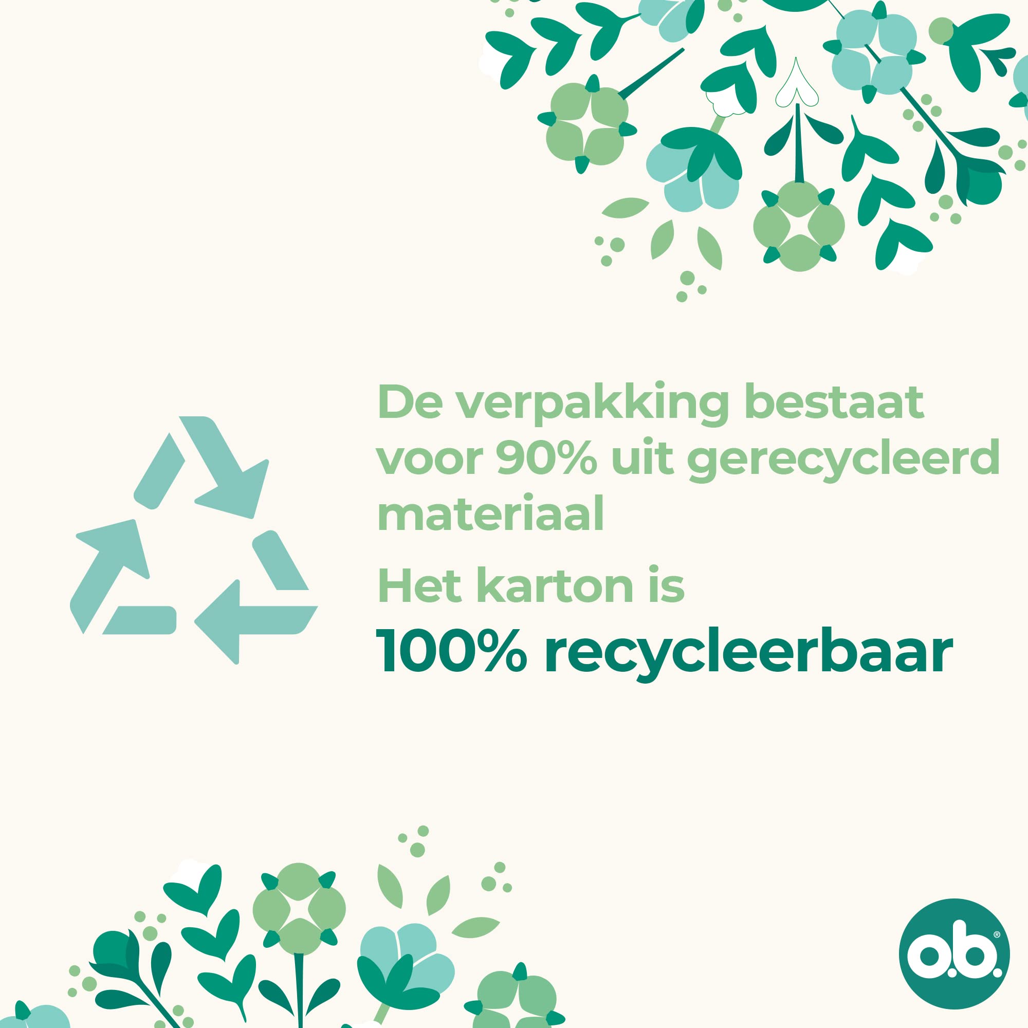 o.b. Organic Normal Biotampony na średnie do cięższych dni miesiączkowych z 100% biobawełny, z zakrzywionymi rowkami zapewniającymi niezawodną i naturalną ochronę, 6 x 16 sztuk