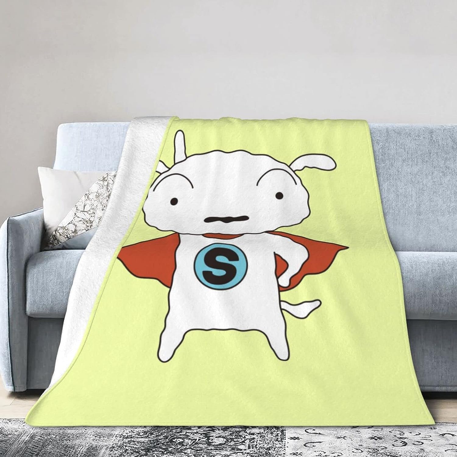 Amazon｜クレヨンしんちゃん シロ (2) オシャレ 毛布 ブランケット
