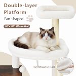 Gitelsnour Cat Tree, 70.9 Inch Wood Cat Tower for Large Cats Adult, Modern Cat Furniture with Double-Layer Wooden Cat Condo, 2 Platforms, Hammock and Scratching Posts, Rustic Brown GCT102SR