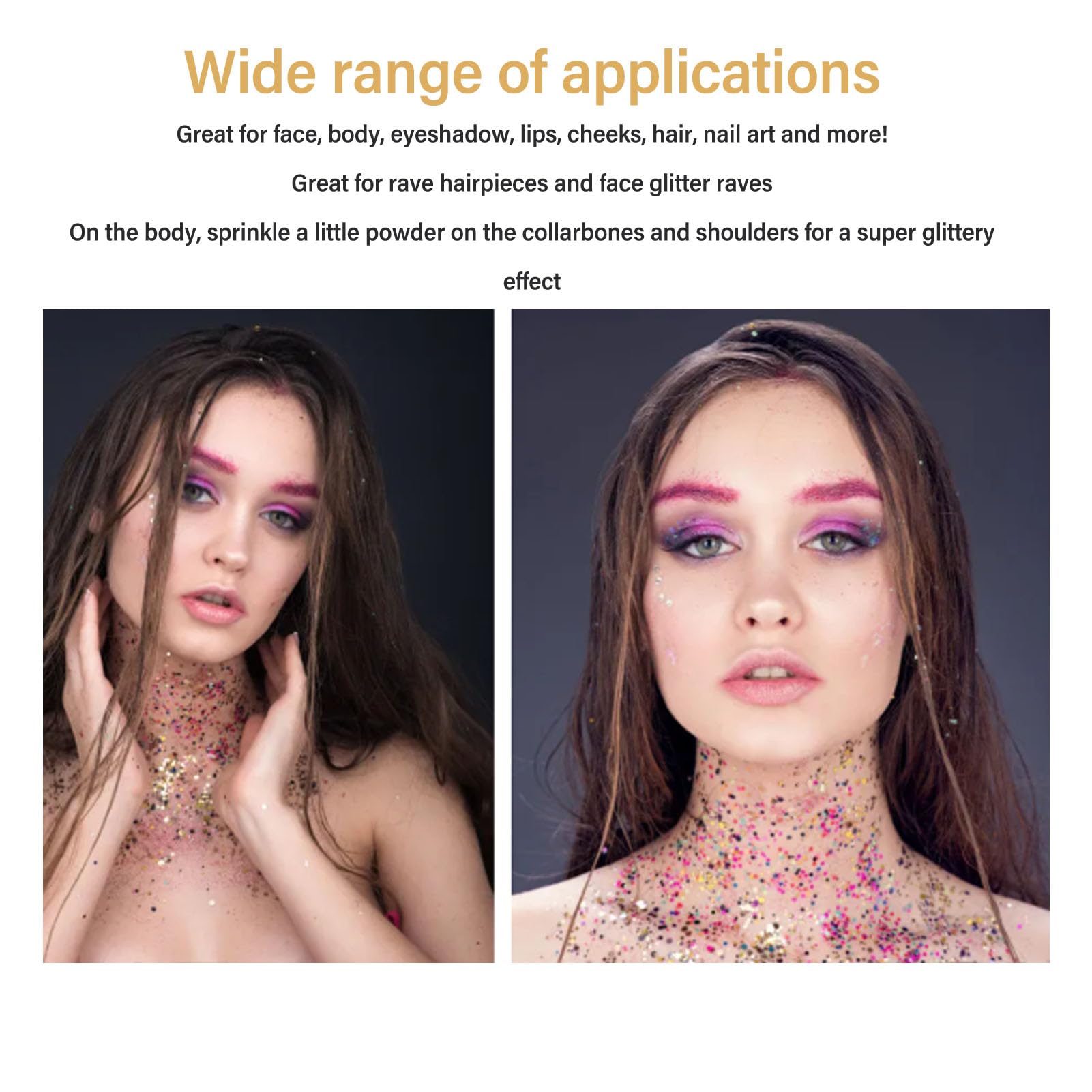 Radiant Gold Body Glitter Stick for Lip Paint Stage Party 16G 0.6Oz Shimmering Body Glitter