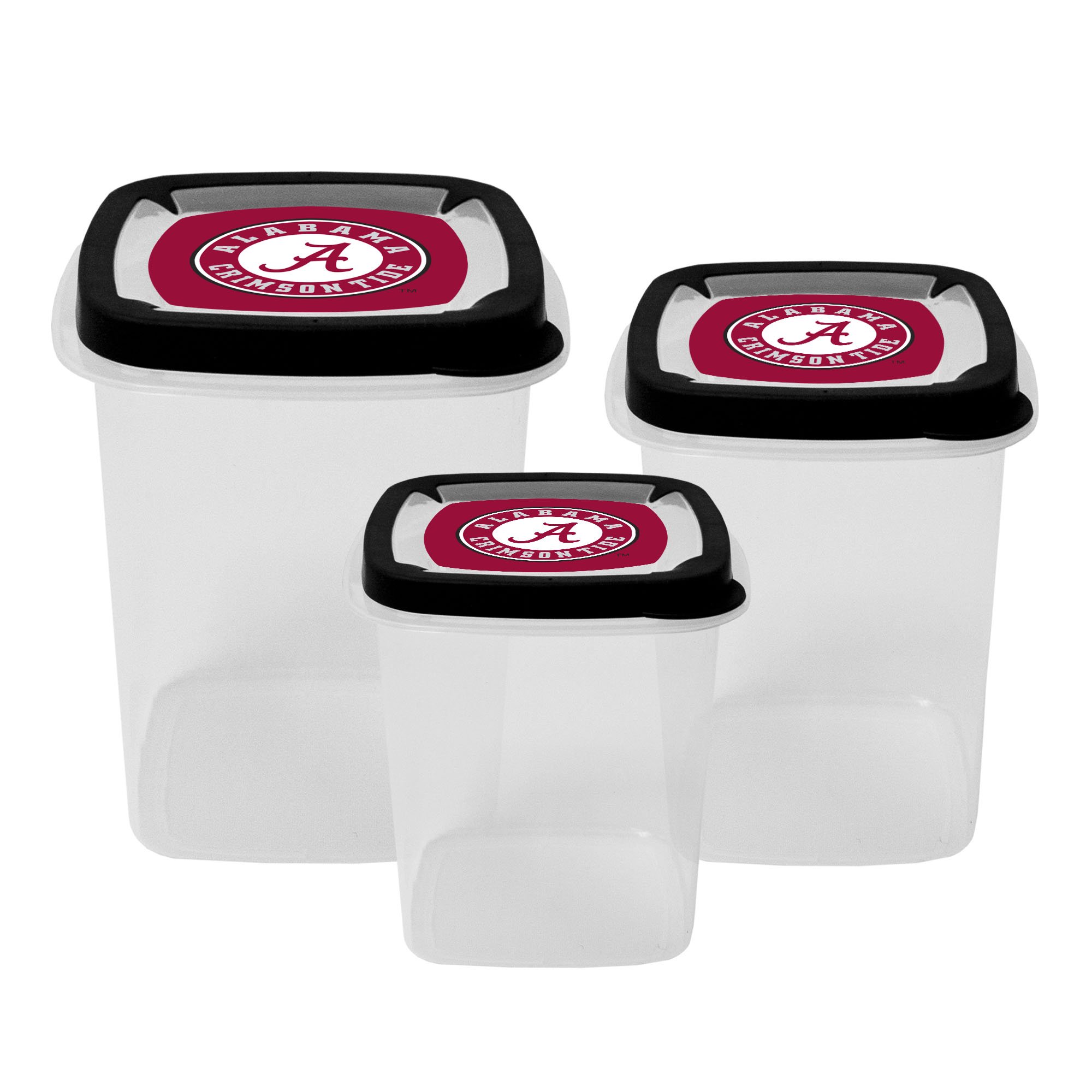 NCAA Alabama Crimson Tide Plastic Canister Set (3-Piece)