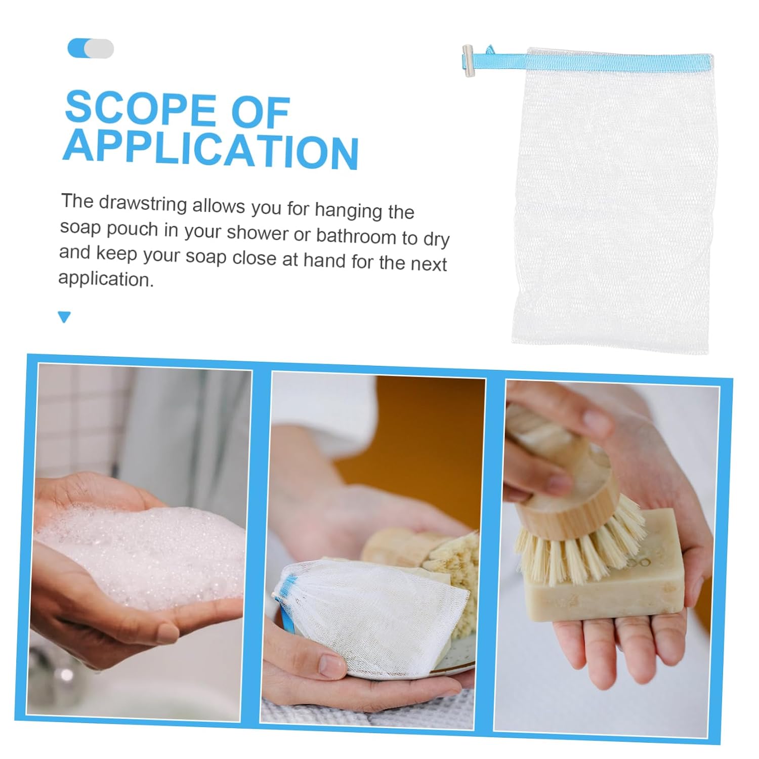 8pcs Cleansing Foaming Nets Cloth Face Washing Pouches